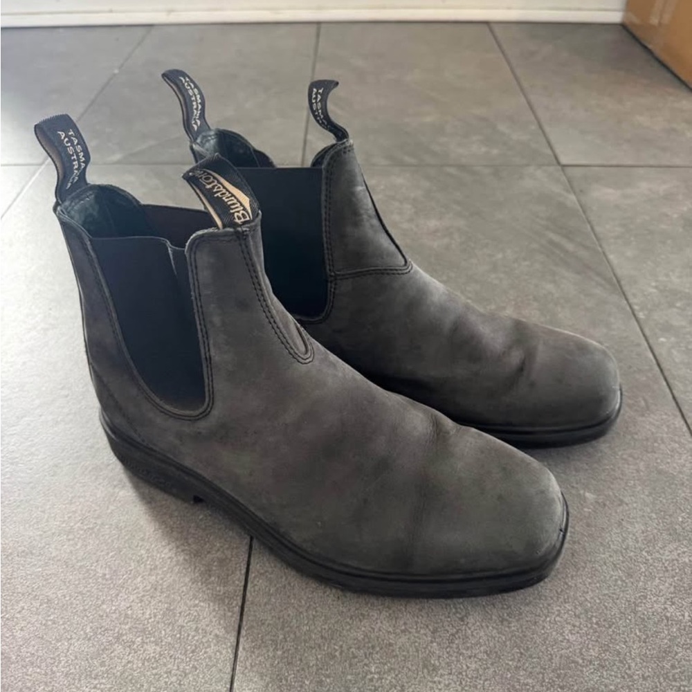 Blundstone Men's Gray Leather Boots